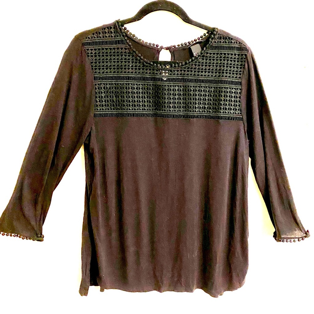 Black H&M lace blouse